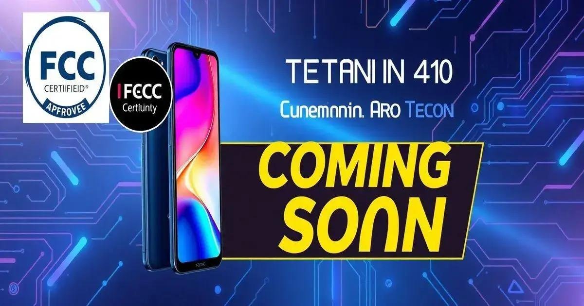 TECNO Camon 40 Pro 4G: Certificação FCC e Lançamento Imminente