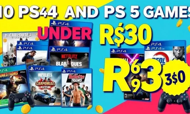 10 Jogos de PS4 e PS5 por Menos de R$ 30 em Oferta