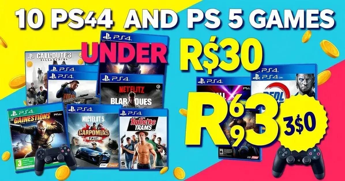 10 Jogos de PS4 e PS5 por Menos de R$ 30 em Oferta