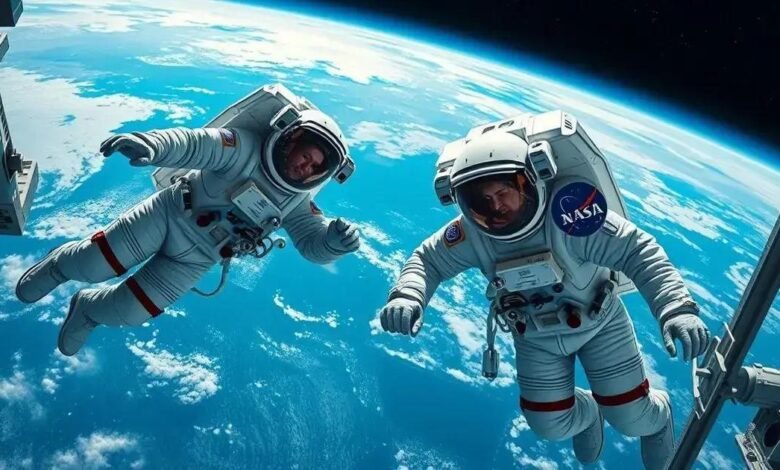 Astronautas da NASA: Primeira Caminhada Espacial Juntos