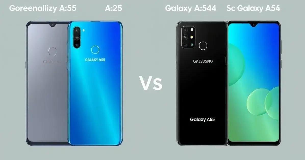 Comparação com o modelo anterior Galaxy A54