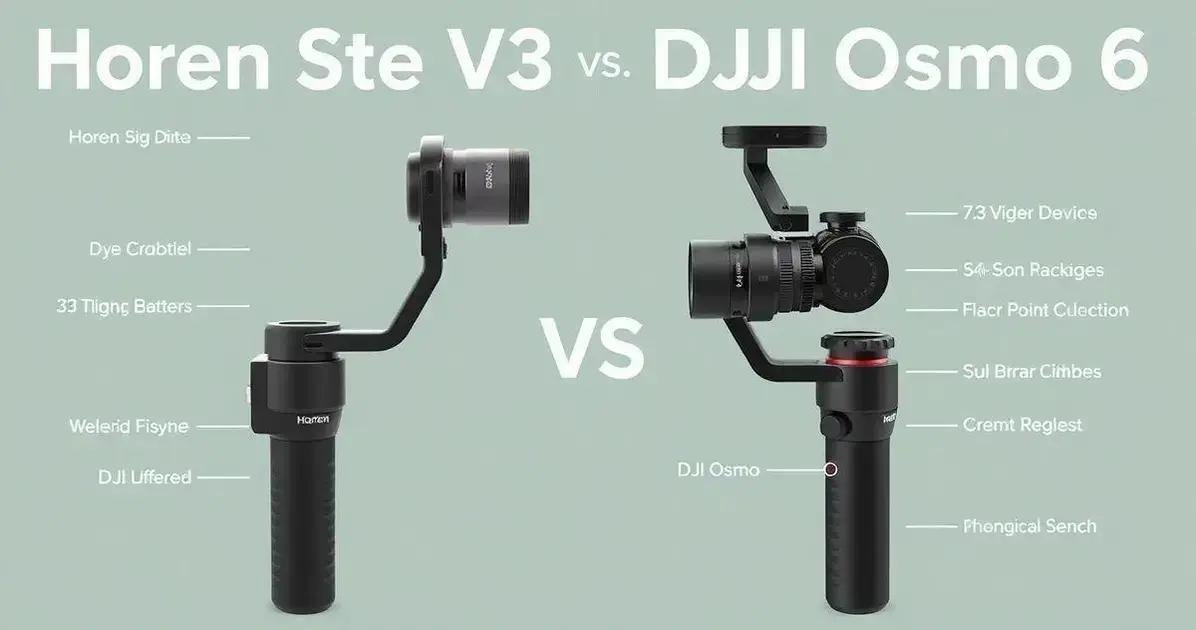 Comparação entre o Horen Ste V3 e o DJI Osmo 6