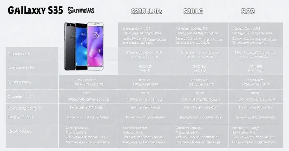 Comparação entre os modelos GALAXY S25