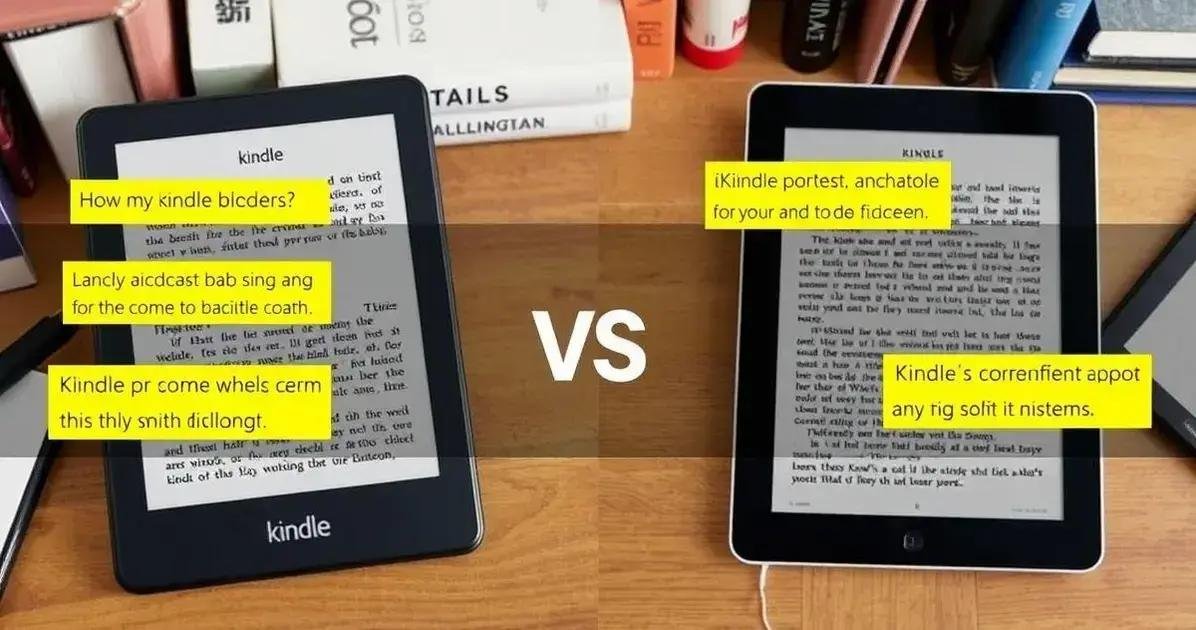 Comparativo: Kindle vs Tablet de Leitura