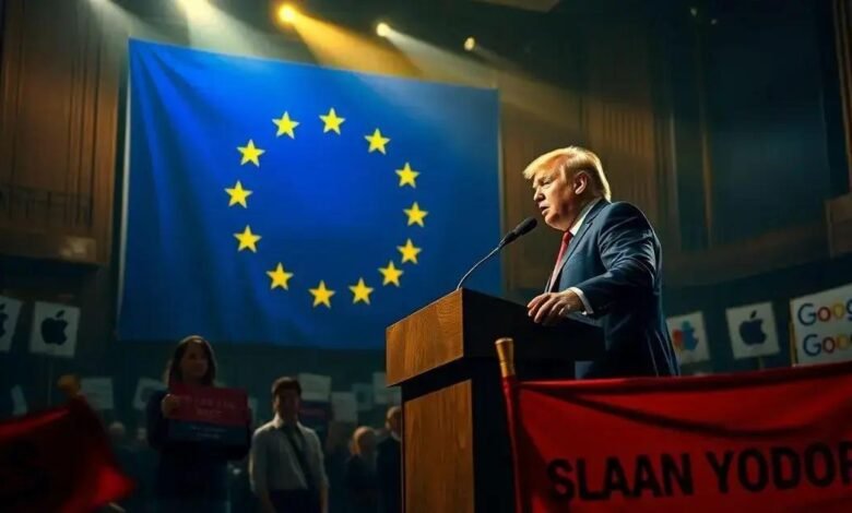 Donald Trump Critica Leis da UE que Afetam Big Techs
