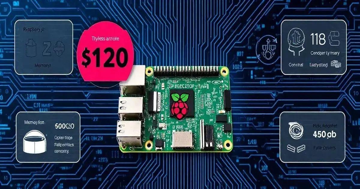 Especificações do Raspberry Pi 5 de 16 GB