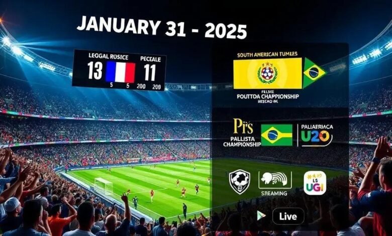Jogos de Hoje: Onde Assistir Futebol ao Vivo (31/01/25)