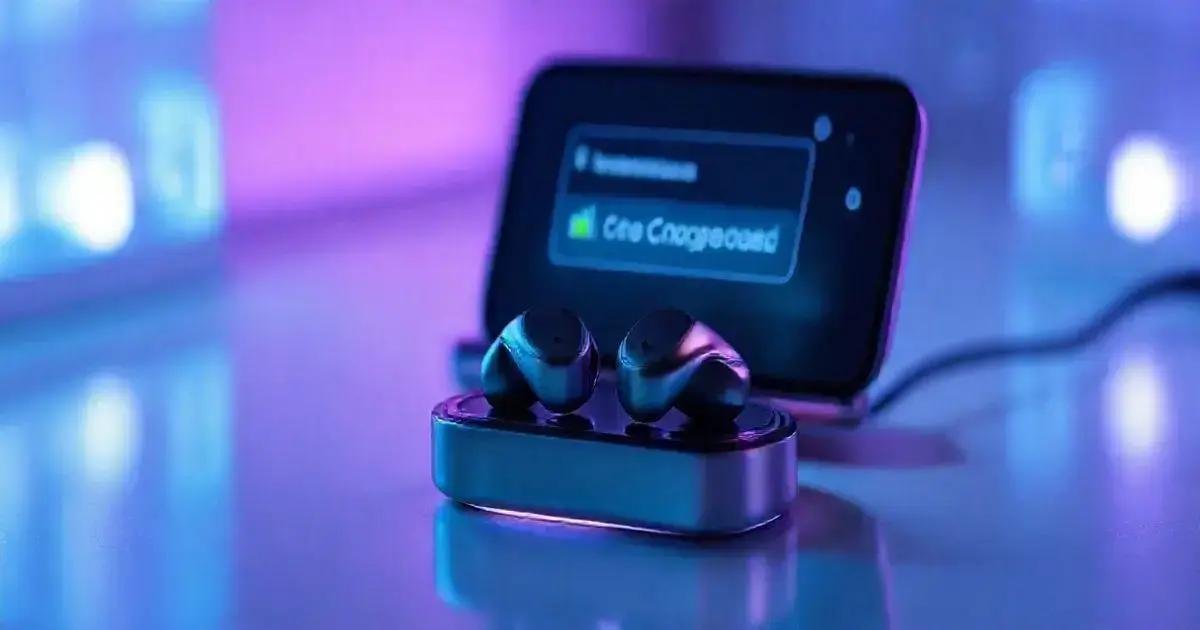 Notificações de Carregamento para Earbuds