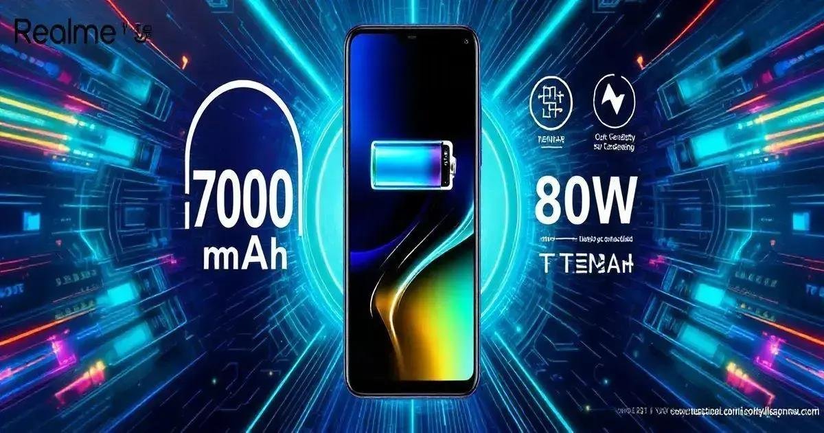 Realme Neo 7 SE: Bateria de 7.000 mAh e Carga Rápida de 80W