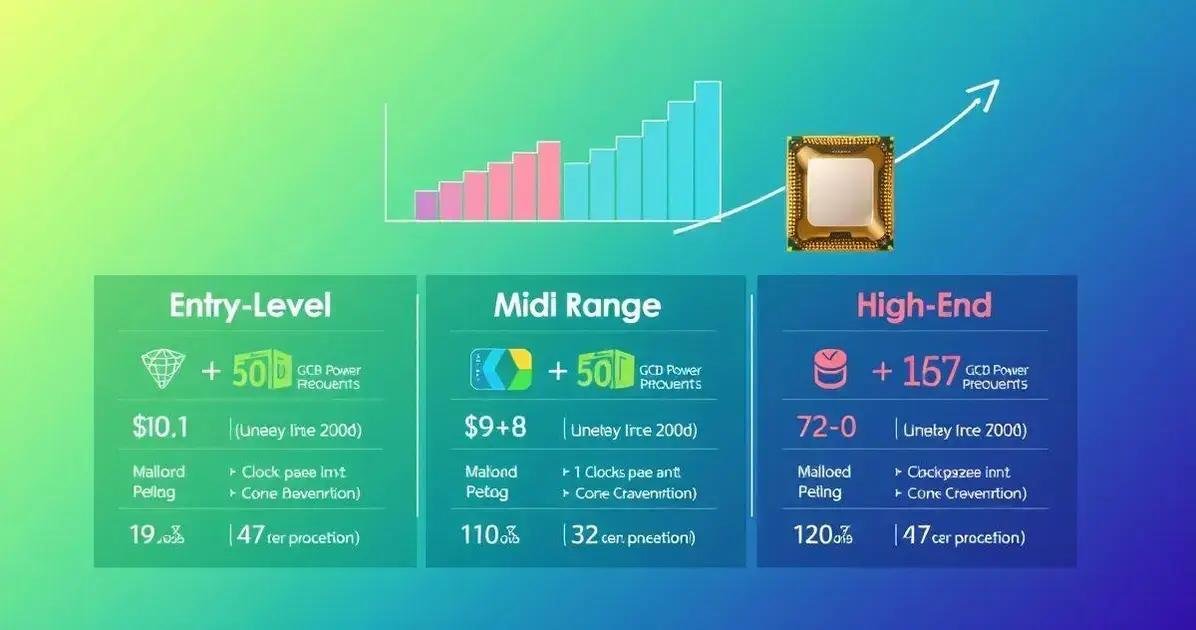 Segmentação de processadores por faixa de preço