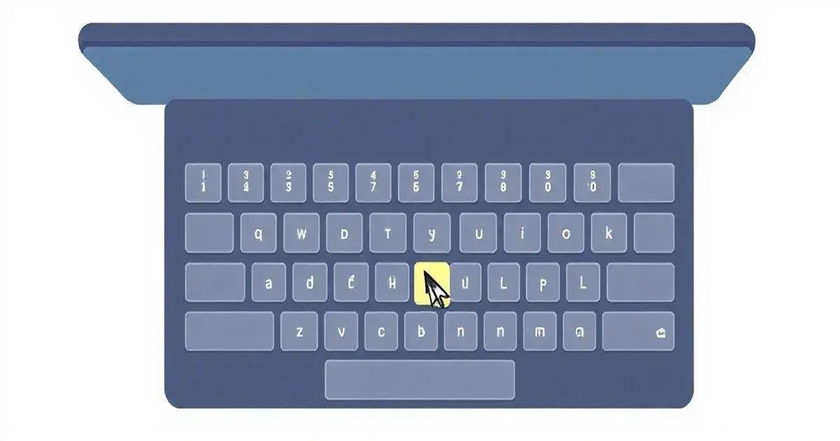 Usando o teclado virtual para fazer a barra