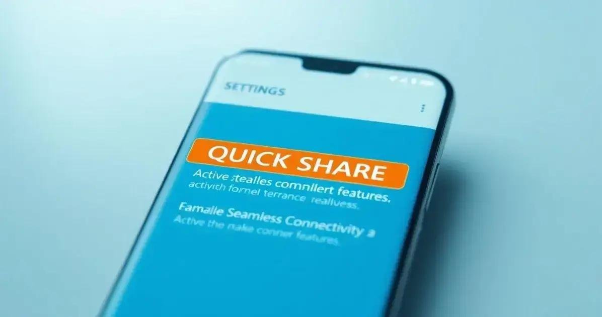 Como ativar o QUICK SHARE no seu smartphone