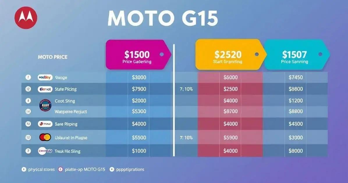 Comparativo de preços do MOTO G15