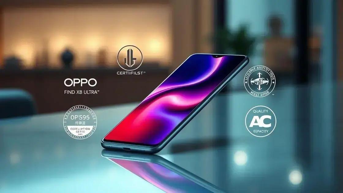 As certificações do OPPO Find X8 Ultra