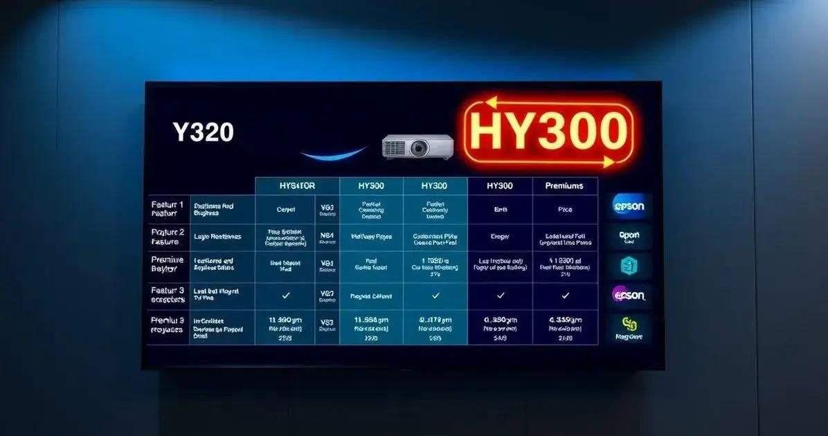 Comparação entre HY320 e outros modelos