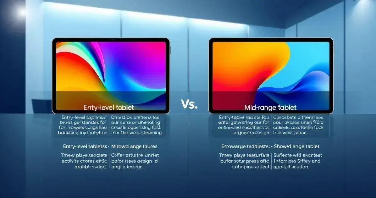 Comparativo: Tablets de Entrada vs. Tablets Intermediários