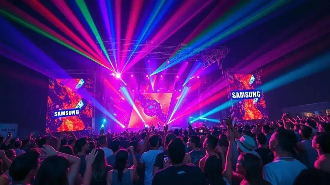 Palco Samsung Galaxy com artistas populares