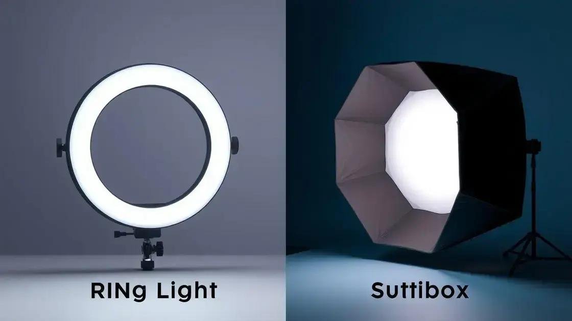Iluminação: ring light ou softbox, qual escolher para seus vídeos?