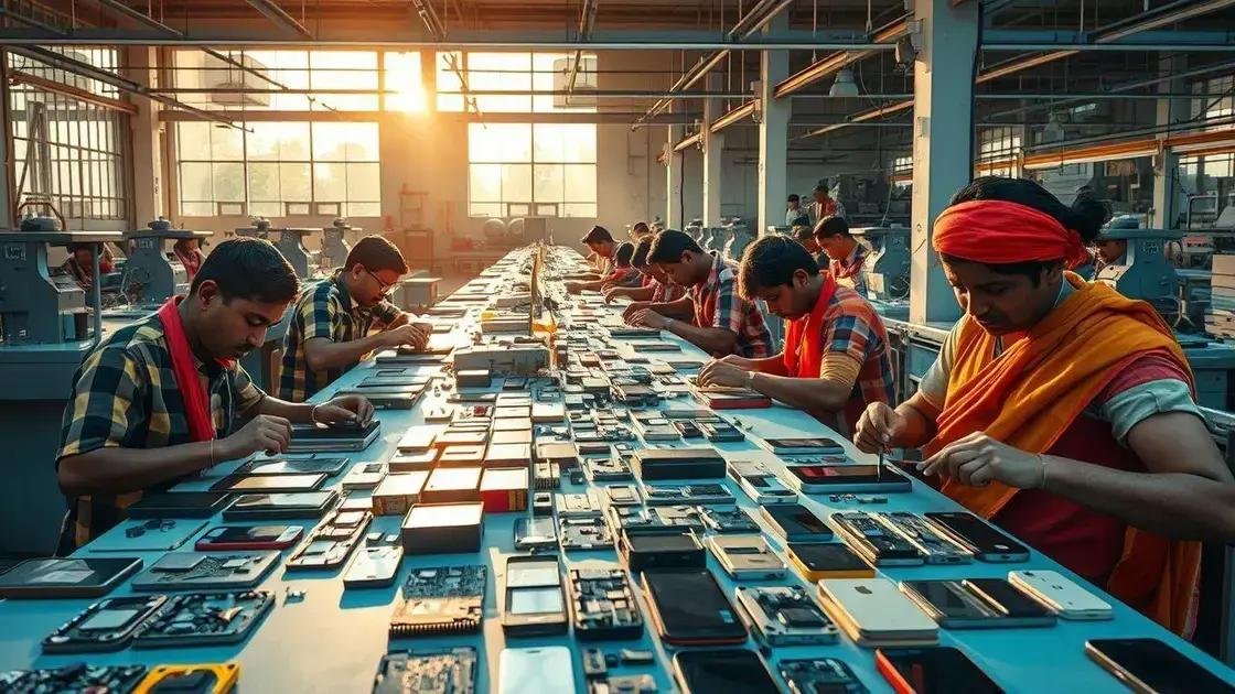 A produção de iPhones na Índia
