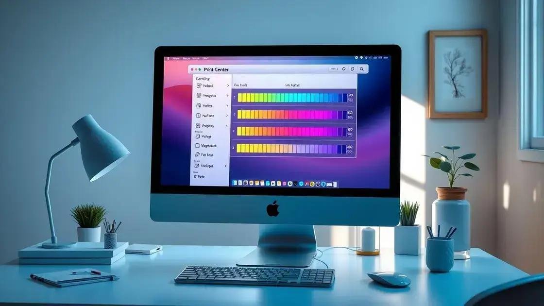 Acessando a Central de Impressão no Mac