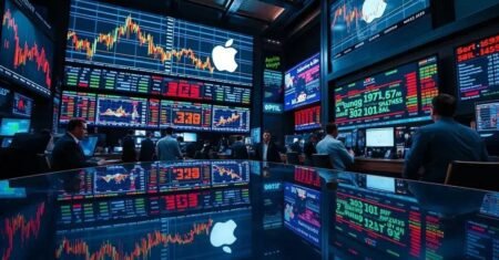 Como a volatilidade do mercado afeta as ações da Apple?