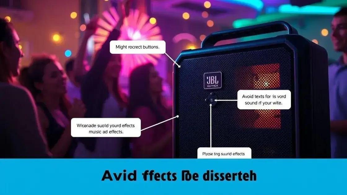 Efeitos sonoros e botões festivos