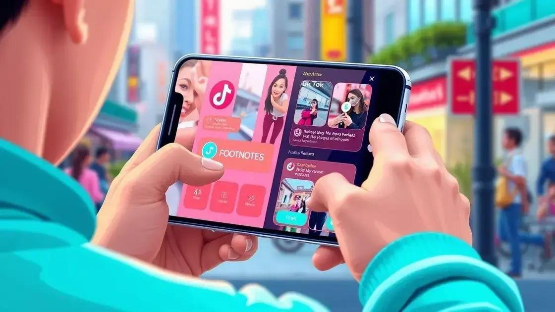 Novos recursos do TikTok: Footnotes e Avaliações de locais em teste