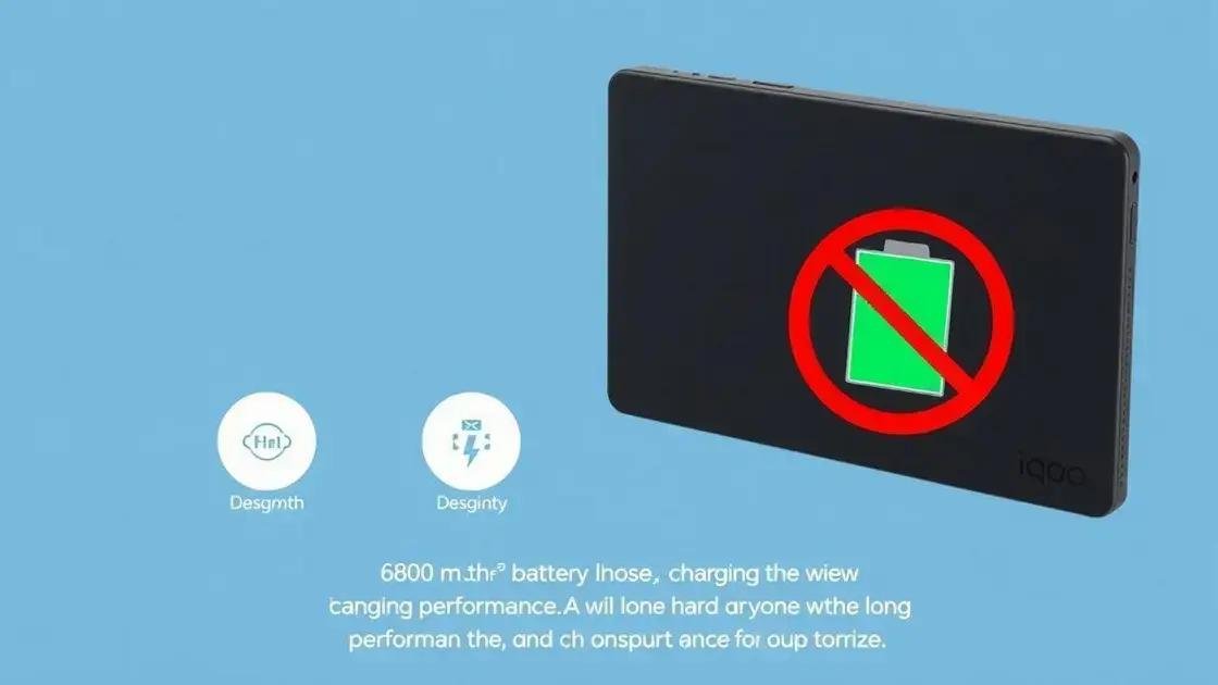Bateria de 6800 mAh e carregamento rápido