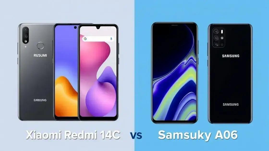 Comparativo completo: Redmi 14C e Galaxy A06