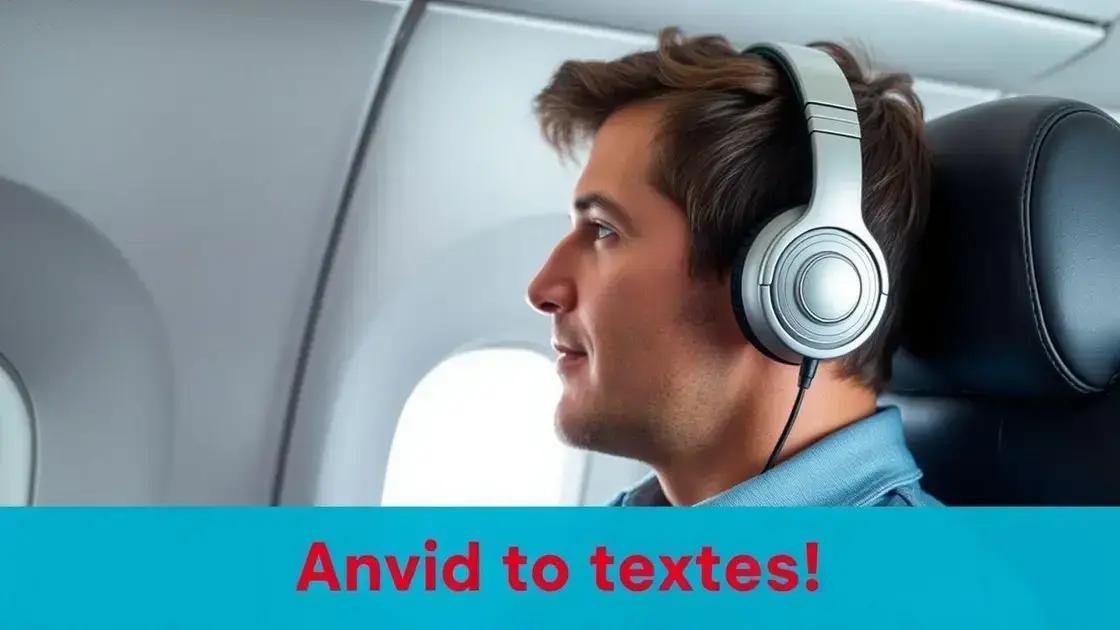 Viagem e uso de fones durante voos