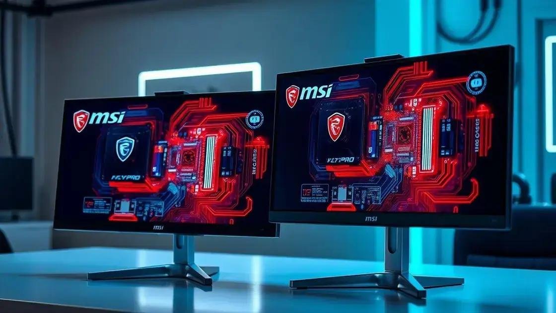 Características e especificações técnicas dos monitores