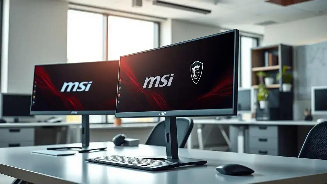 MSI apresenta novos monitores de 24 e 27 polegadas focados em produtividade